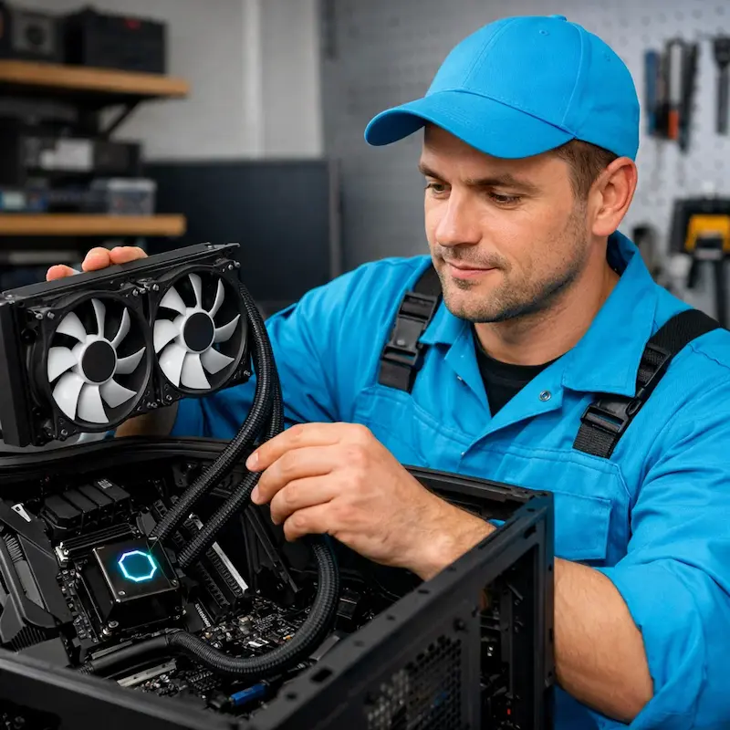 Установка водяного охлаждения на компьютер в Иваново